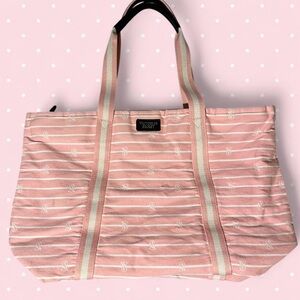 Victoria's Secret Pink and White Tote Bag